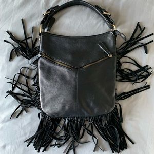 Black Roma Leather Concealed Carry Purse